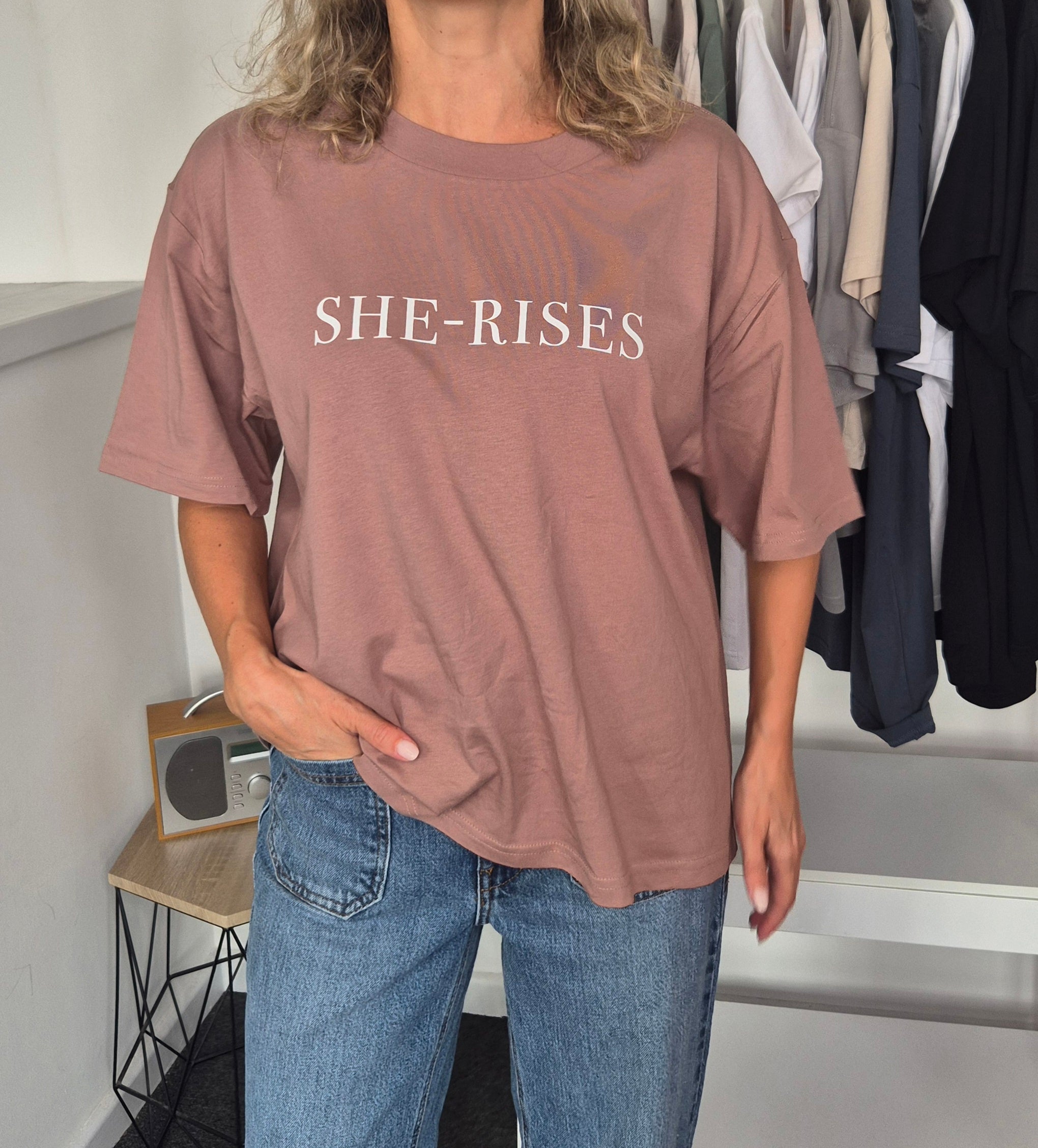She-Rises Hazy Pink Tee