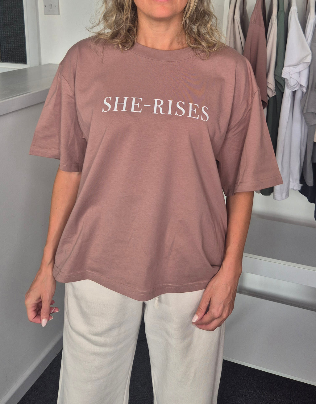 She-Rises Hazy Pink Tee