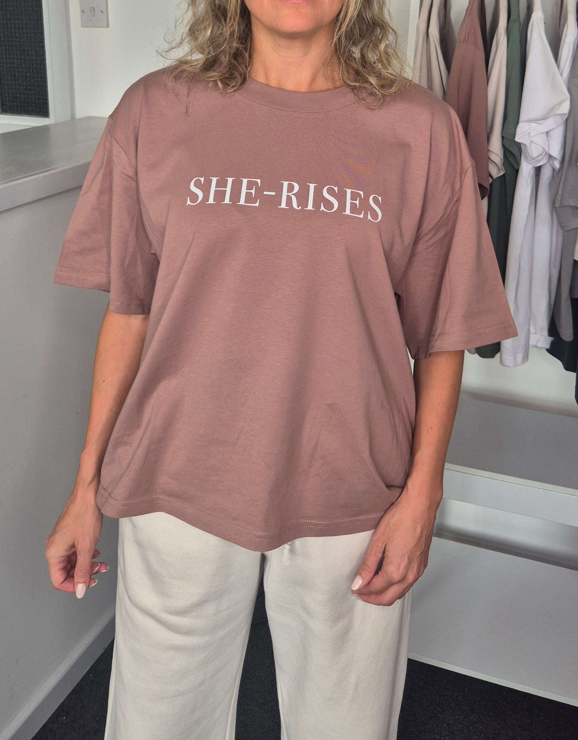 She-Rises Hazy Pink Tee