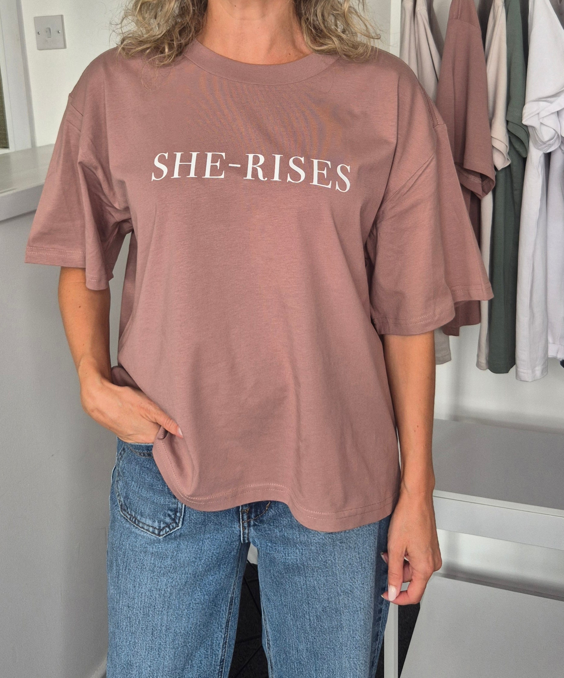 She-Rises Hazy Pink Tee