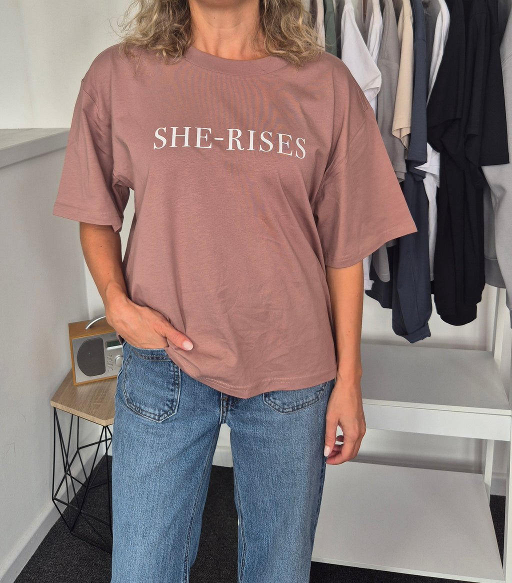 She-Rises Hazy Pink Tee